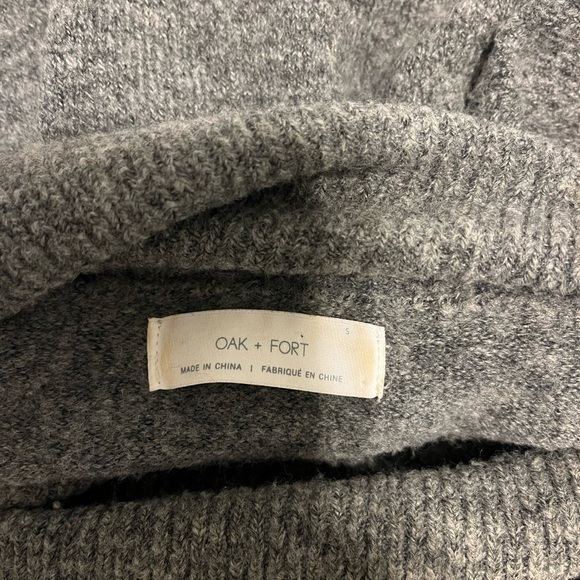 Oak + Fort Contrast Wool Blend Turtleneck Sweater, size S - Picture 5 of 6